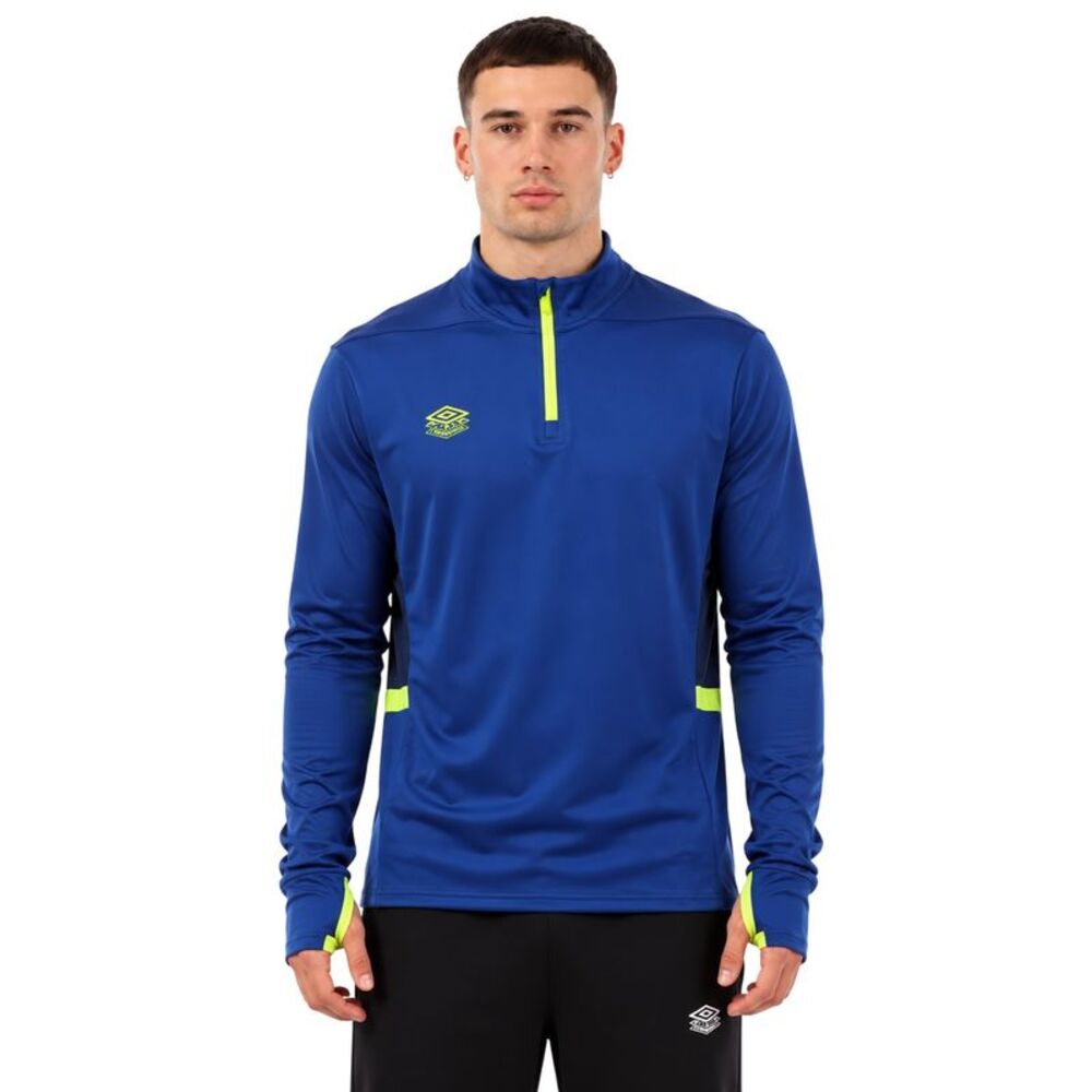Umbro Mens Premier Training Midlayer / Blue/Yellow
